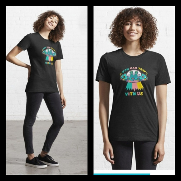 YOU CAN TRIP WITH US Essential‎ T-Shirt - Picture 1 of 2